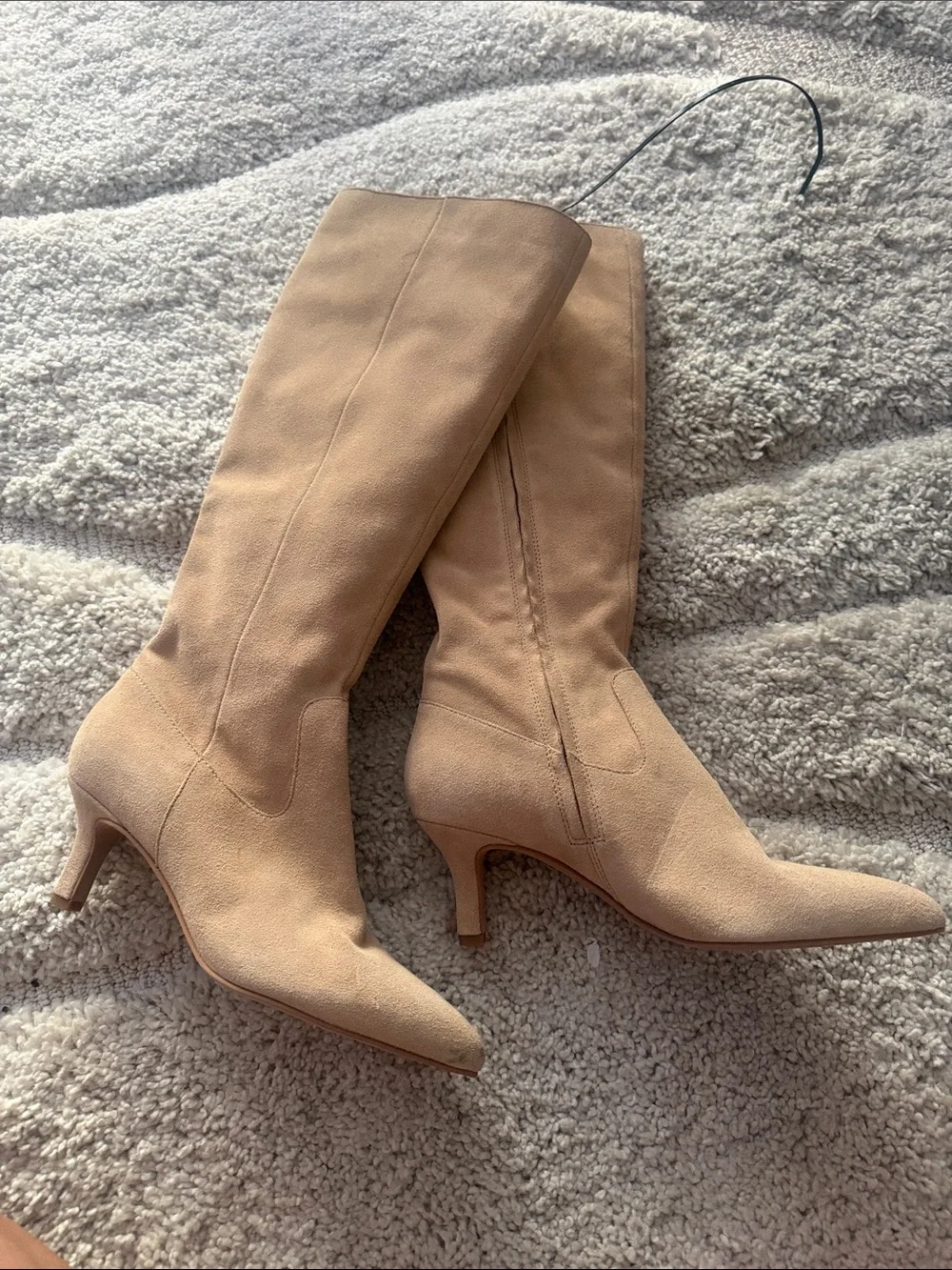 Dolce Vita Beige Suede Over-the-Knee Boots